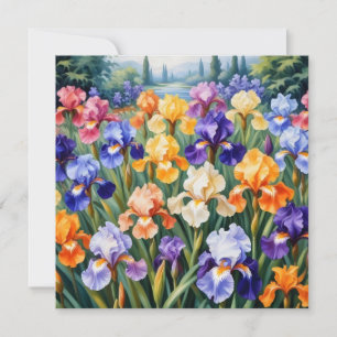 Carte Jardin en iris coloré