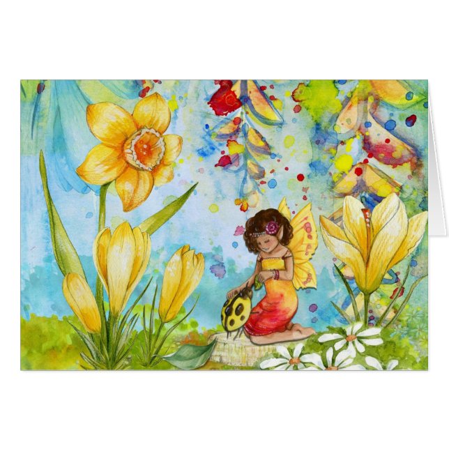 Carte Jardin Fairy Anniversaire (Devant Horizontal)