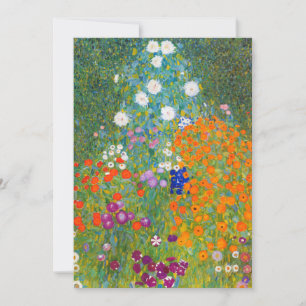 Carte Jardin fleuri Gustav Klimt