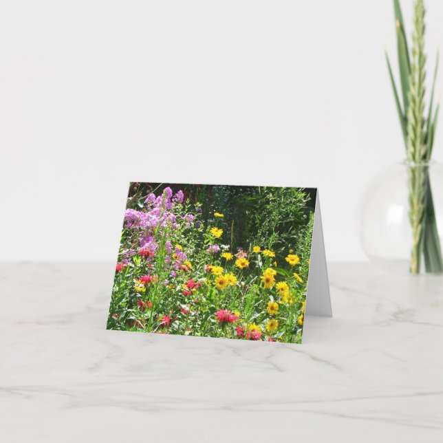 Carte Jardin fleuri sympathique (Devant)