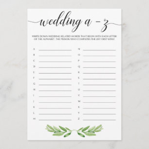 Carte Jardin Mariage Douche Mariage Alphabet Jeu