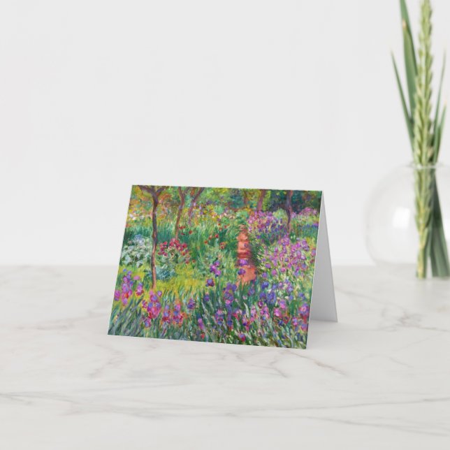 Carte Jardin Monet Iris de Giverny Note Card (Devant)