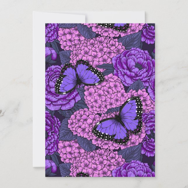 Carte Jardin morpho bleu 2 (Devant)