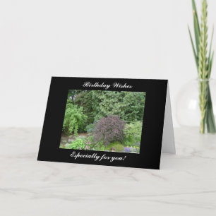 Carte Jardin pittoresque Voeux d'anniversaire