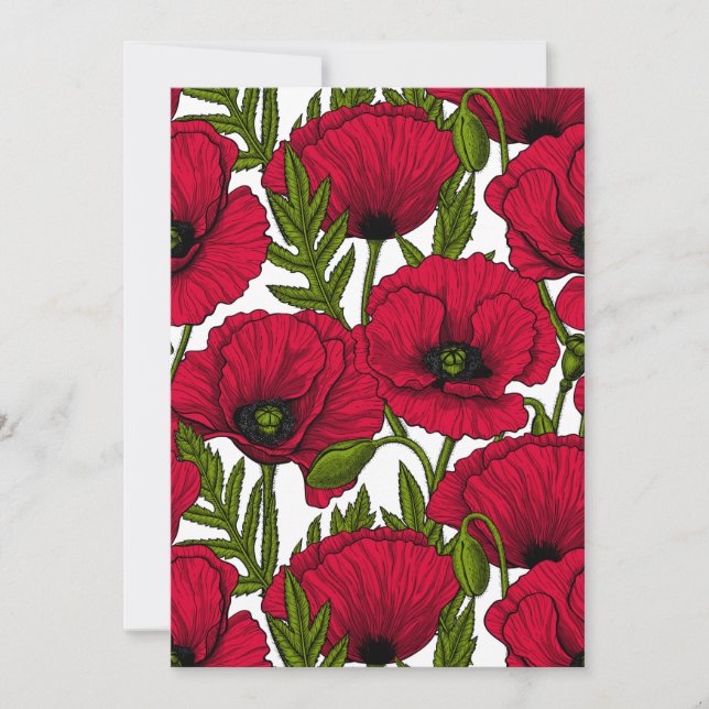 Carte Jardin Red Poppy 2 (Devant)