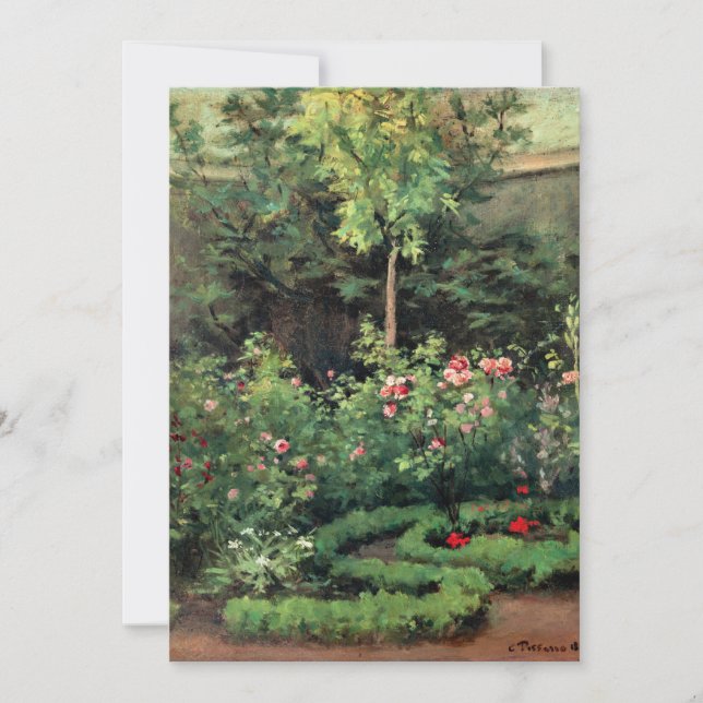 Carte Jardin Rose, art de Camille Pissarro, (Devant)