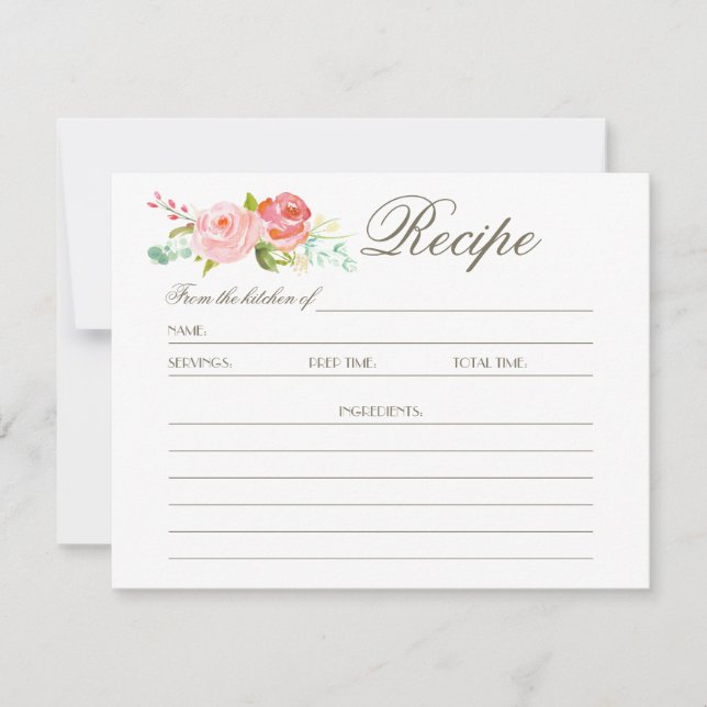 Carte Jardin rose | Recette (Devant)