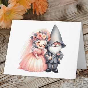 Carte Jardin Whimsical Gnome été Orange Mariage