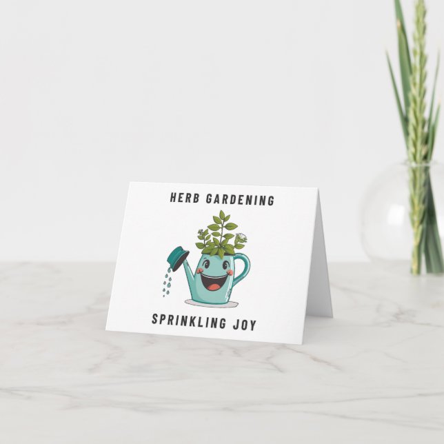 Carte Jardinage d'herbes : Saupoudrer la joie (Devant)