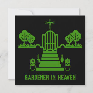 Carte Jardinier de deuil en mémoire Funérailles