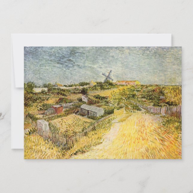 Carte Jardins de légumes, Montmartre par Vincent van Gog (Devant)
