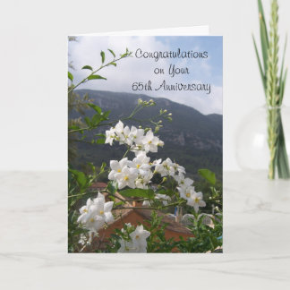 Carte Jasmine Personnalisé 65e anniversaire de Mariage