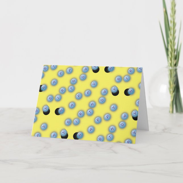 Carte Jaune de conception de ping-pong de joyeux (Devant)