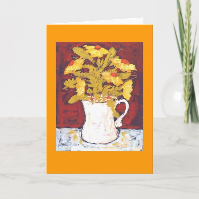 carte jaune de fleurs (Devant)