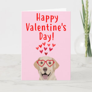 Carte jaune de Saint-Valentin de labrador