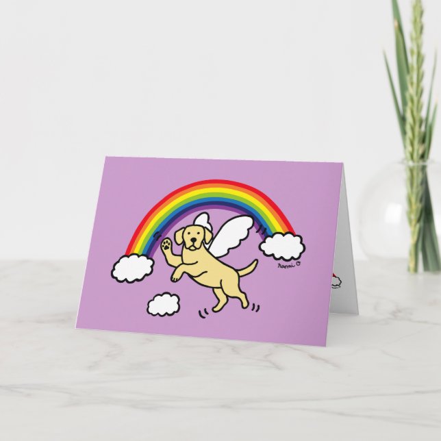 Carte Jaune Labrador Guardian Angel Merci (Devant)