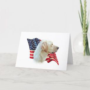 Carte Jaune Labrador Retriever American Flag,