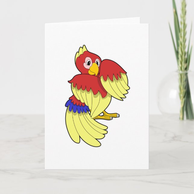 Carte Jaune rouge perroquet (Devant)