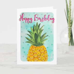 Carte Jaune tropical Anniversaire