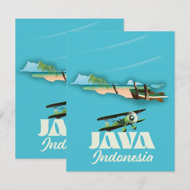 Carte Java indonesia (Devant / Derrière)