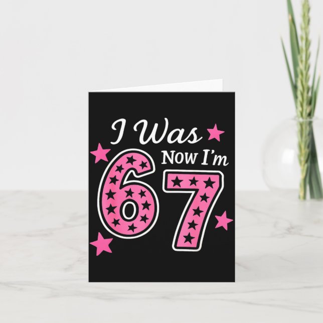 Carte J'avais 6 ans maintenant j'ai 7 ans 67 Six Sept Mè (Devant)