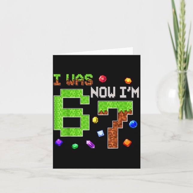 Carte J'avais 6 ans maintenant j'ai 7 ans Six Sept 7ème  (Devant)