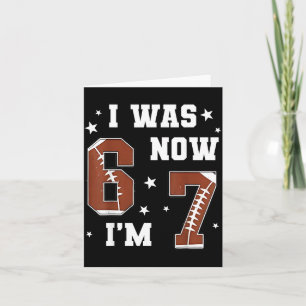 Carte J'avais 6 ans maintenant j'ai 7 ans thème de footb