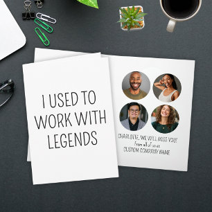 Carte J'Avais L'Habitude De Travailler Avec Legends 4 Co