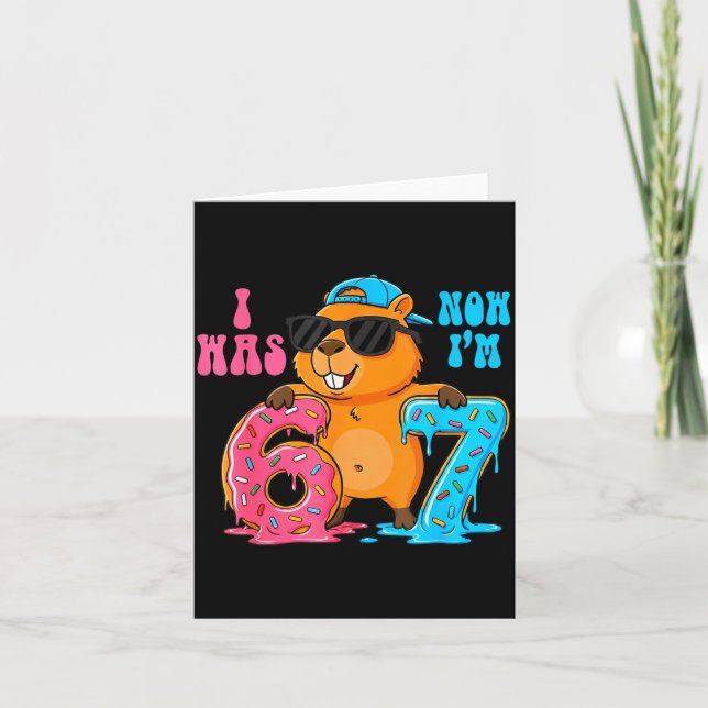 Carte J'avais six ans maintenant j'ai sept ans 6 7 Capyb (Devant)