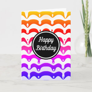 Carte Jazzy Tropical psychedelic Driving Stripes