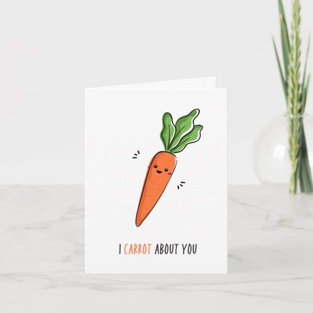 Carte Je Carotte À Propos De Vous Valentines Jour Funny  (Devant)