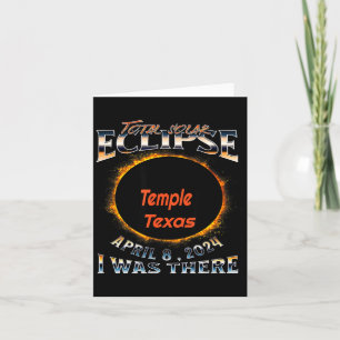 Carte Je Chemise Éclipse Solaire Temple Texas Là