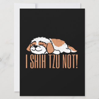 Carte Je chie tzu pas drôle de citation | Cadeau d'anniv