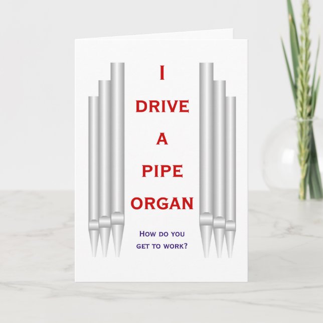 Carte Je conduis un organe pour travailler (Devant)