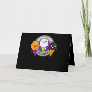Carte Je crie pour la citrouille d'Halloween araignée fa