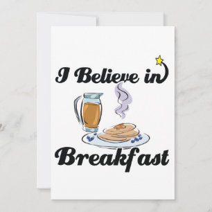 Carte je crois au petit-déjeuner