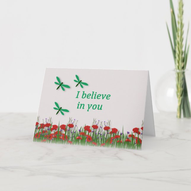 Carte "Je crois en vous" l'encouragement avec des (Devant)