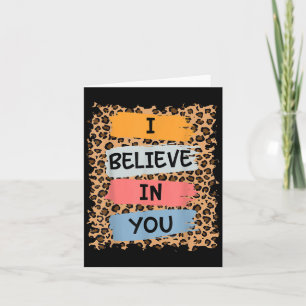 Carte Je crois en vous T-shirt rétro de motivation pour 