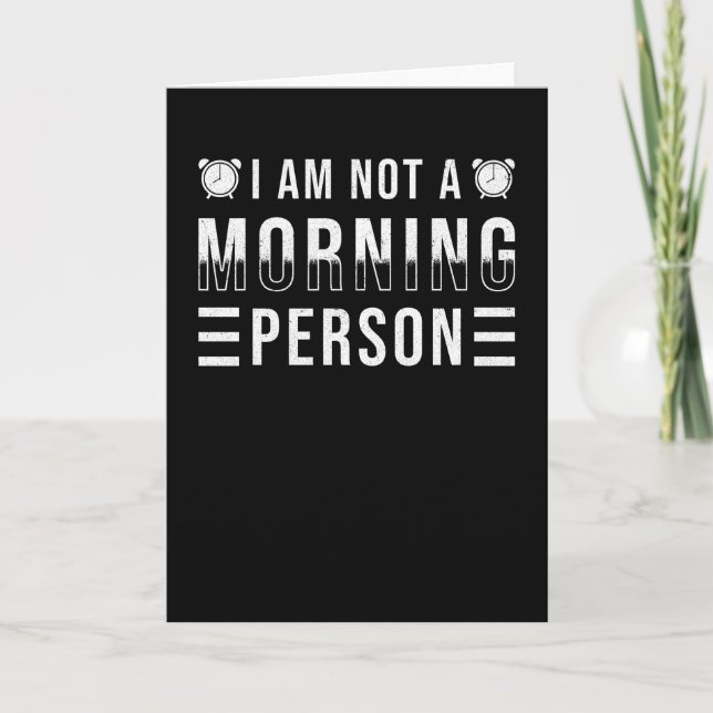 Carte Je déteste le matin (Devant)