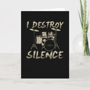 Carte Je détruit les tambours de silence