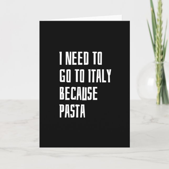 Carte Je Dois Aller En Italie (Devant)