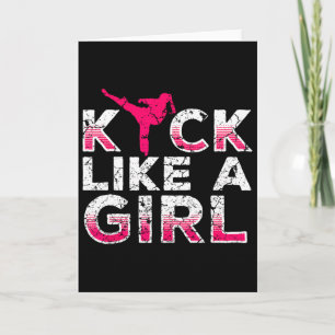 Carte Je donne des coups de pied comme une fille - kickb