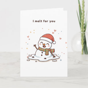 Carte Je fonds pour toi Joli Puchi Dōshi Bonhomme de nei