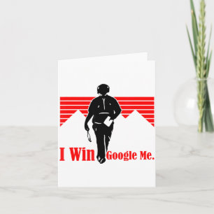 Carte Je Gagne Google Me Motivational Rétro Silhouette C