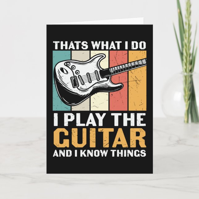 Carte Je joue à la guitare et je connais les choses (Devant)