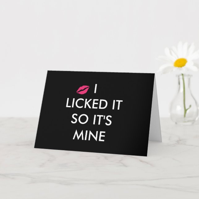 Carte JE L'AI AIMÉ DONC C'EST LA MIENNE avec un baiser (Petite plante)