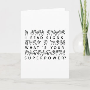 Carte Je lis les signes Quelle est votre superpuissance