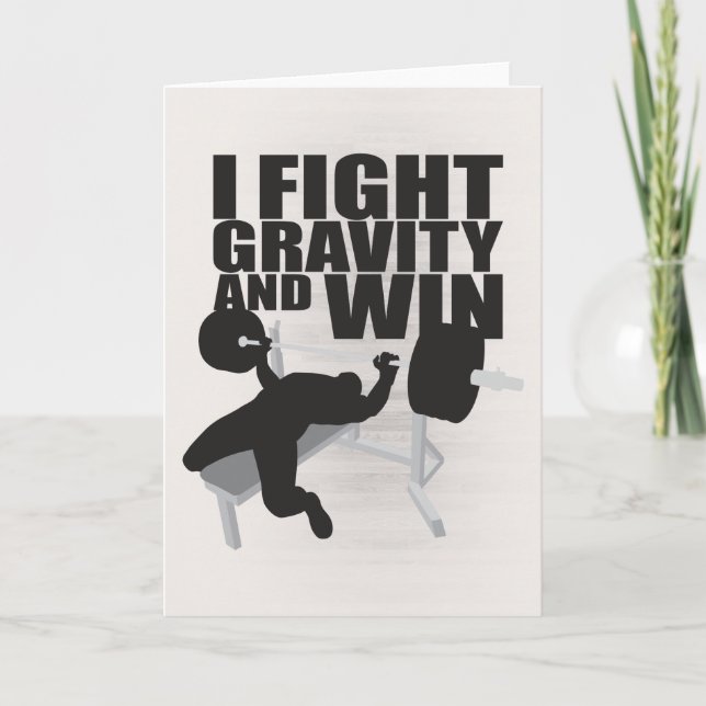 Carte Je lutte contre la gravité et la victoire - Motiva (Devant)