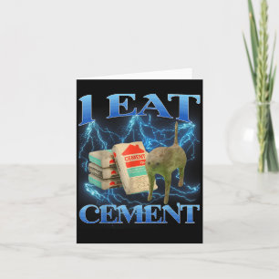 Carte Je Mange Cement Drôle Chat Mème Internet Mèmes Drô