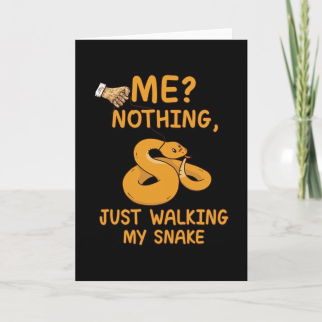 Carte Je marche juste ma citation de serpent (Devant)